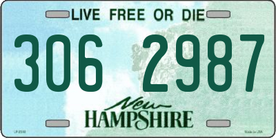 NH license plate 3062987