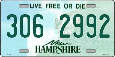 NH license plate 3062992