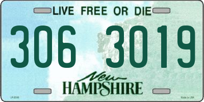 NH license plate 3063019