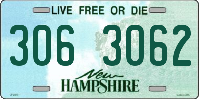 NH license plate 3063062