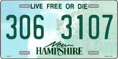 NH license plate 3063107