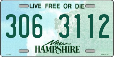 NH license plate 3063112
