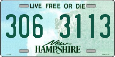NH license plate 3063113