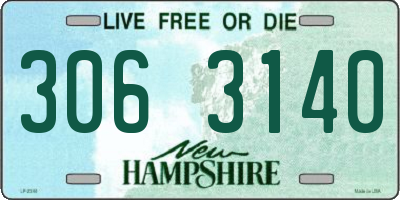 NH license plate 3063140