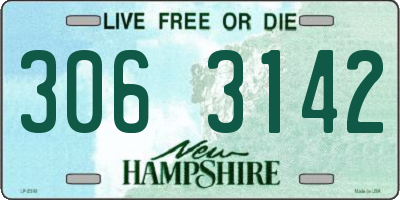 NH license plate 3063142