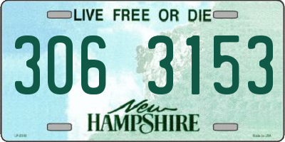 NH license plate 3063153