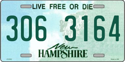 NH license plate 3063164