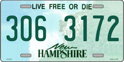 NH license plate 3063172