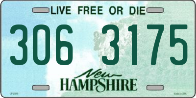 NH license plate 3063175