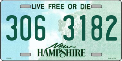NH license plate 3063182