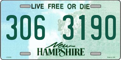 NH license plate 3063190