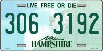NH license plate 3063192