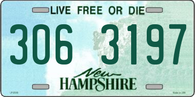 NH license plate 3063197