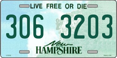 NH license plate 3063203