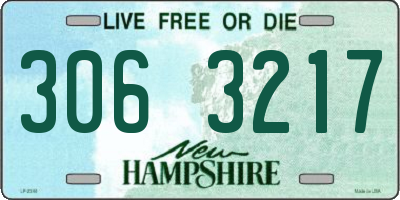 NH license plate 3063217