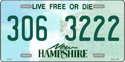 NH license plate 3063222