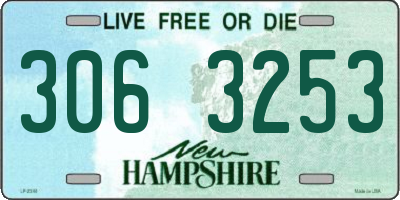 NH license plate 3063253