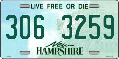 NH license plate 3063259