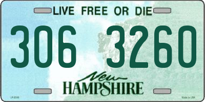 NH license plate 3063260