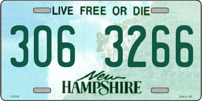 NH license plate 3063266