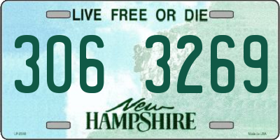 NH license plate 3063269