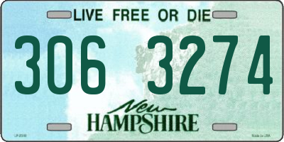 NH license plate 3063274