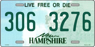 NH license plate 3063276