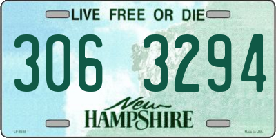 NH license plate 3063294