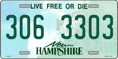 NH license plate 3063303