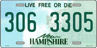 NH license plate 3063305