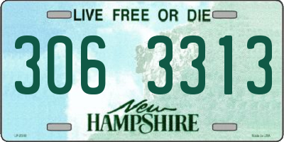 NH license plate 3063313