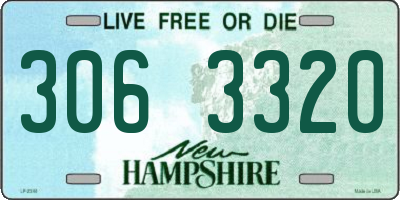 NH license plate 3063320