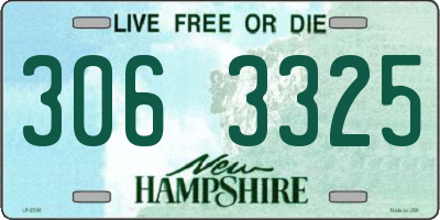 NH license plate 3063325