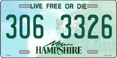 NH license plate 3063326