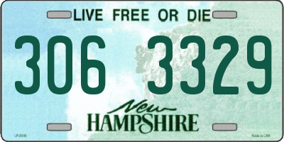 NH license plate 3063329