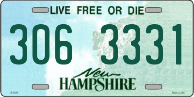 NH license plate 3063331