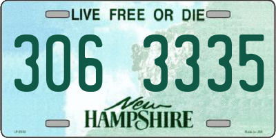NH license plate 3063335