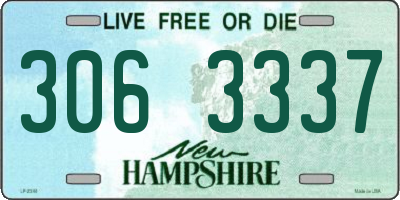 NH license plate 3063337
