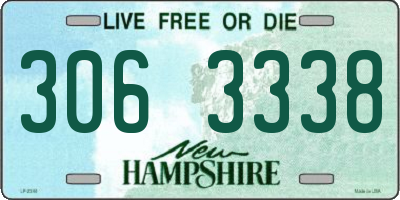 NH license plate 3063338