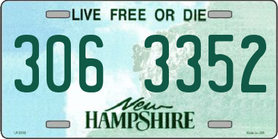NH license plate 3063352