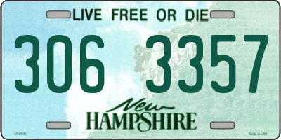 NH license plate 3063357