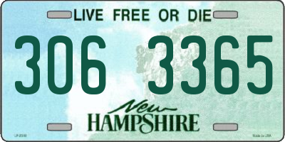 NH license plate 3063365