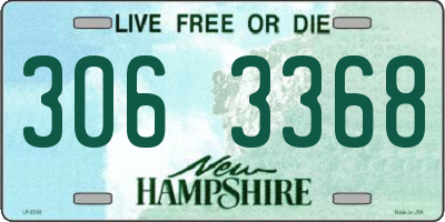 NH license plate 3063368