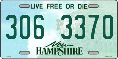 NH license plate 3063370