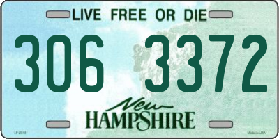 NH license plate 3063372