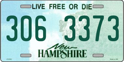 NH license plate 3063373