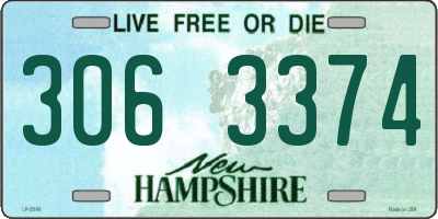 NH license plate 3063374