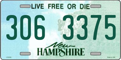 NH license plate 3063375