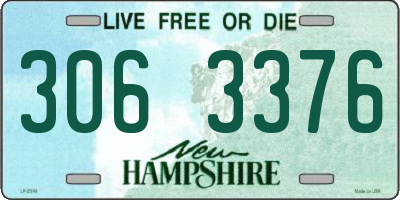 NH license plate 3063376