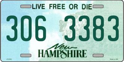 NH license plate 3063383